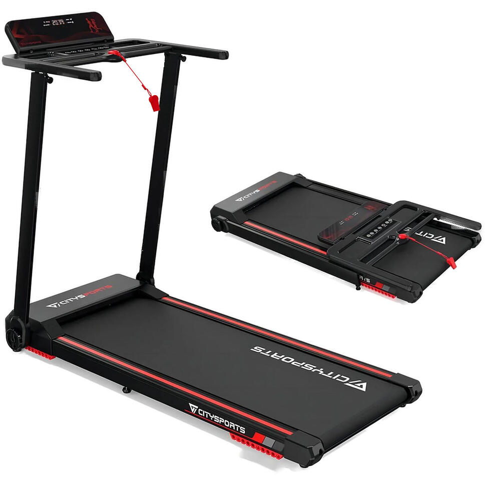 Tapis de Course Pliable 1400W,CITYSPORTS WP9,APP,Bluetooth,Vitesse 1-12km/h