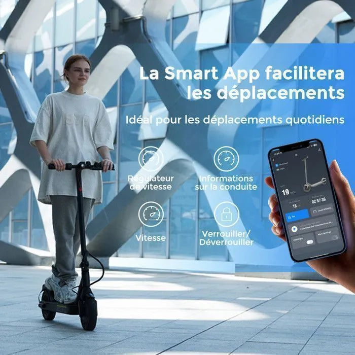 Trottinette Electrique iScooter i9 nouvelle adulte 8.5" 350W 36V7.5Ah Autonomie 22-30km charge maximale 120kg